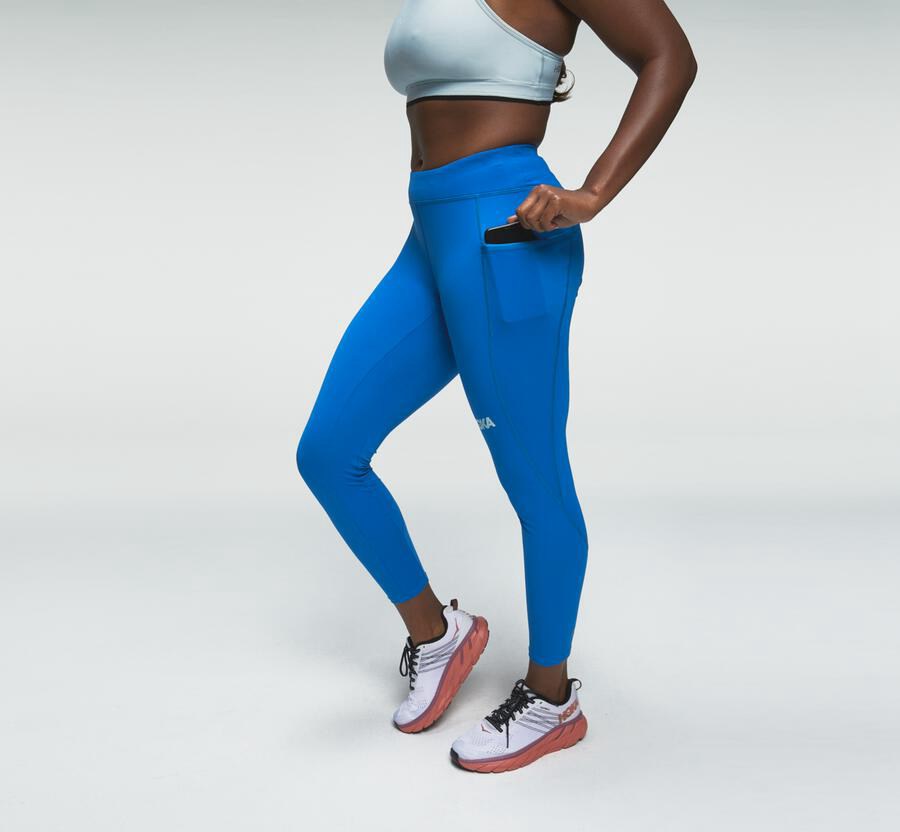 Pantalon Hoka One One Performance Crop Tight Femme - Bleu - LYE-379560